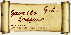 Gavrilo Langura vizit kartica